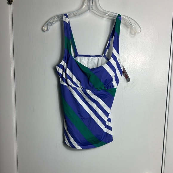 NWT Lands’ End Women's Square Neck Underwire Tankini Swimsuit Top Size 4 - Picture 2 of 11